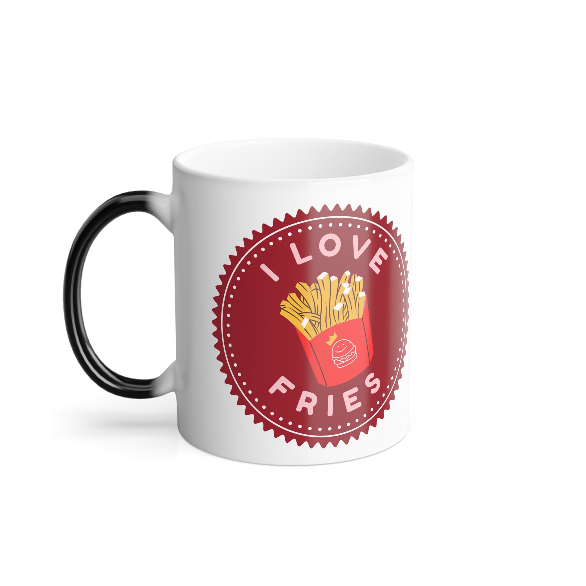 Funny Health Mug: 'Exercise? I Thought You Said Extra Fries!' Color Morphing Mug, 11oz