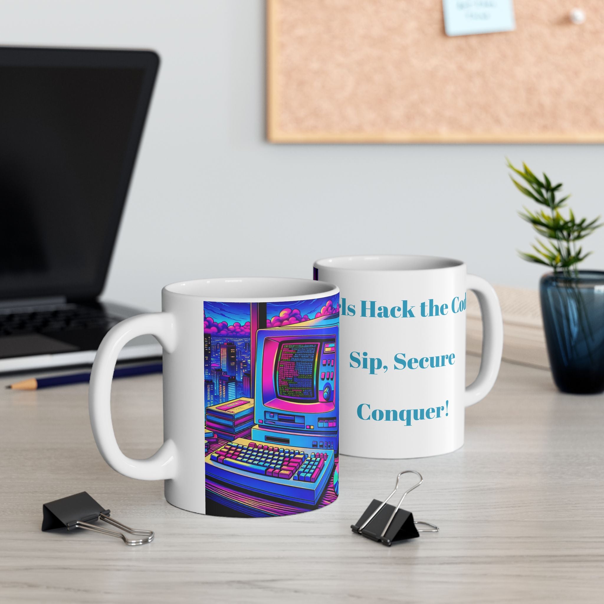 Girls Hack the Code Mug | Sip, Secure & Conquer | Inspirational Tech Mug for Women