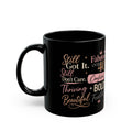 Fabulous Over 40 Typography Black Mug | 11oz 15oz