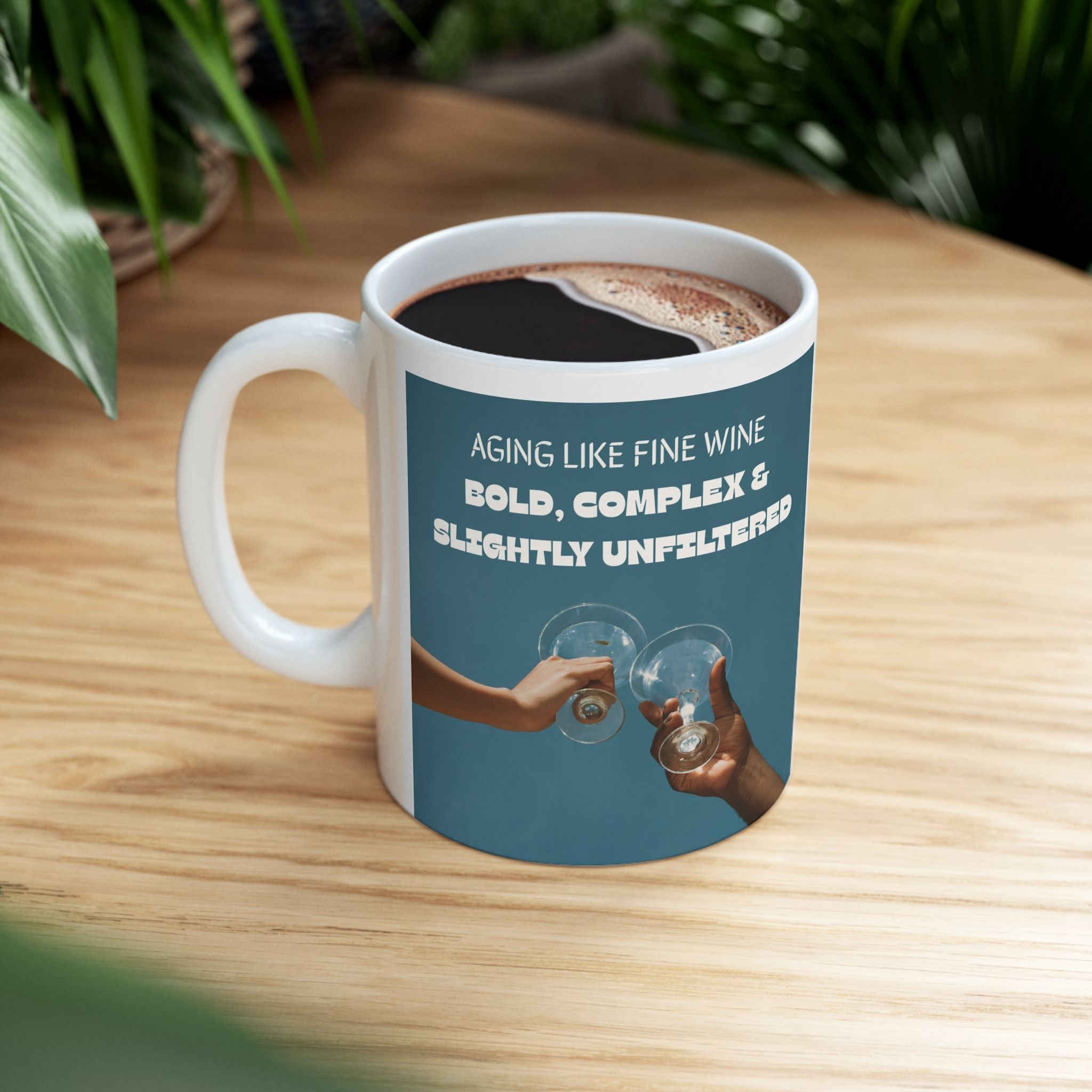 Funny Wine Mug for Women Over 40  Aging Like Fine Wine